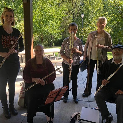 Flute Choir Outdoor Performance